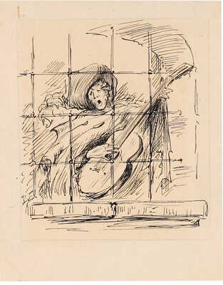 Бехтеев Владимир Георгиевич. Лот из 13 листов (семь листов двухсторонние) с иллюстрациями к кн.: Ирвинг В. Рассказы и легенды (М.; Л.: Детская литература ЦК ВЛКСМ, 1939)